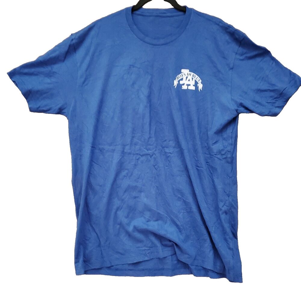 Boys in Blue Clubhouse Stick Time LA T-Shirt Mens Large Blue Cotton Short Sleeve